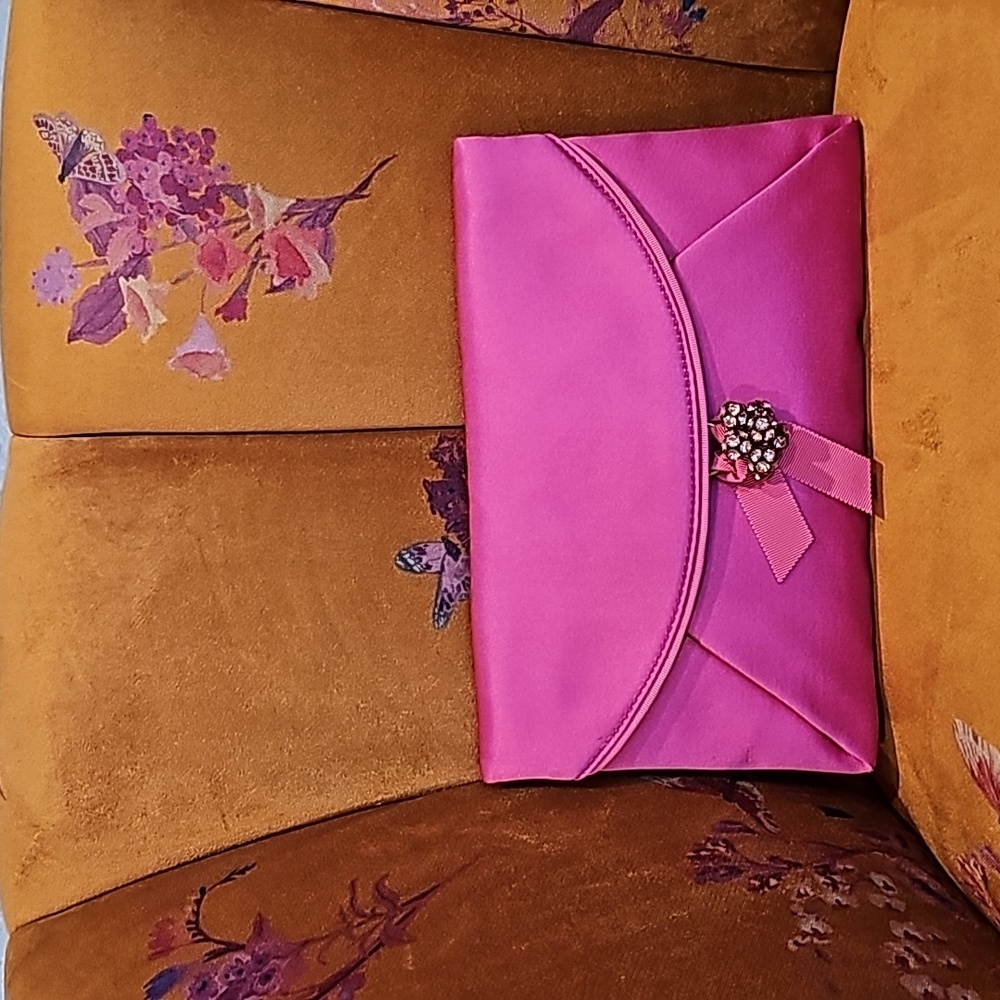J. Crew Satin evening clutch